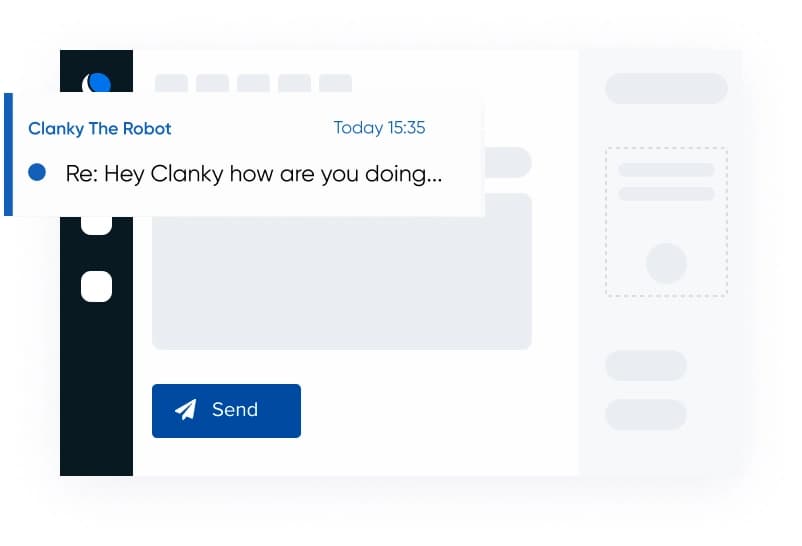 website displaying an email message